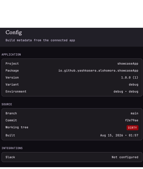 Build config